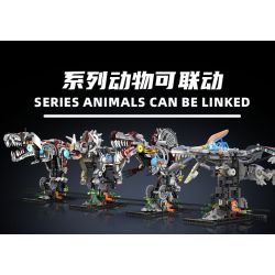 KAIYU KEEYEE WORLD K96221 96221 MÁY MÓC BIONIC TRICERATOPS bộ đồ chơi xếp lắp ráp ghép mô hình