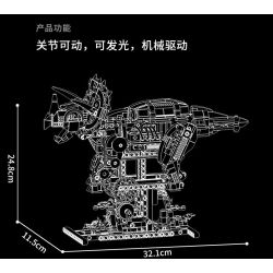 KAIYU KEEYEE WORLD K96221 96221 MÁY MÓC BIONIC TRICERATOPS bộ đồ chơi xếp lắp ráp ghép mô hình