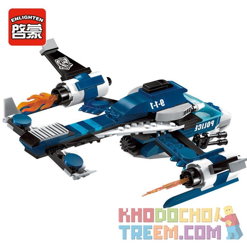 Enlighten 1911 Qman 1911 non  MÁY BAY CẢNH SÁT TIÊU DIỆT TỘI PHẠM bộ đồ chơi xếp lắp ráp ghép mô hình Police POLICE BATTLE FORCE THE SECRET MISSION 275 khối