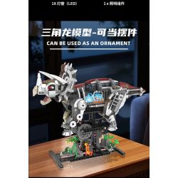 KAIYU KEEYEE WORLD K96221 96221 MÁY MÓC BIONIC TRICERATOPS bộ đồ chơi xếp lắp ráp ghép mô hình