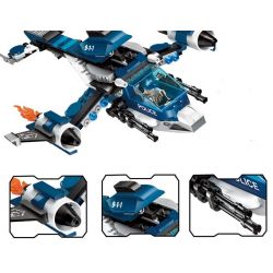 Enlighten 1911 Qman 1911 non  MÁY BAY CẢNH SÁT TIÊU DIỆT TỘI PHẠM bộ đồ chơi xếp lắp ráp ghép mô hình Police POLICE BATTLE FORCE THE SECRET MISSION 275 khối