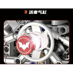 KAIYU KEEYEE WORLD K96213 96213 ĐỘNG CƠ SIÊU XE MÔ PHỎNG bộ đồ chơi xếp lắp ráp ghép mô hình Technic SUPERCAR V8 ENGINE Kỹ Thuật Công Nghệ Cao Mô Hình Phương Tiện 770 khối