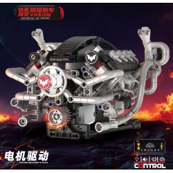 KAIYU KEEYEE WORLD K96213 96213 ĐỘNG CƠ SIÊU XE MÔ PHỎNG bộ đồ chơi xếp lắp ráp ghép mô hình Technic SUPERCAR V8 ENGINE Kỹ Thuật Công Nghệ Cao Mô Hình Phương Tiện 770 khối