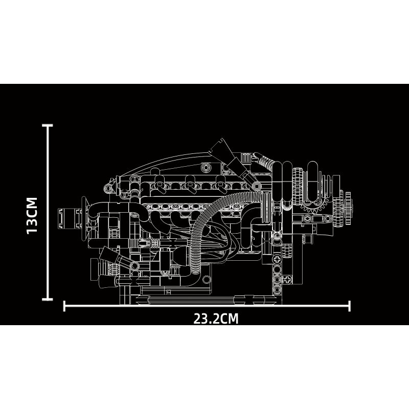 KAIYU KEEYEE WORLD K96213 96213 ĐỘNG CƠ SIÊU XE MÔ PHỎNG bộ đồ chơi xếp lắp ráp ghép mô hình Technic SUPERCAR V8 ENGINE Kỹ Thuật Công Nghệ Cao Mô Hình Phương Tiện 770 khối