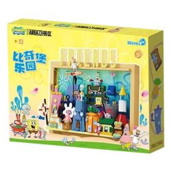 AREA-X AB0083 0083 SPONGEBOB BEACHBURG PARADISE TRANH BA CHIỀU bộ đồ chơi xếp lắp ráp ghép mô hình Movie & Game Phim Và Trò Chơi
