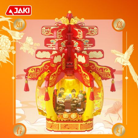 JAKI BK018 Xếp hình lắp ráp ghép mô hình Lanterns mùa xuân kỷ niệm năm mới