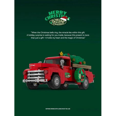 Pinbo PB8849 Merry Christmas Xếp hình lắp ráp ghép mô hình Xe bán tải Giáng sinh