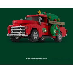 Pinbo PB8849 Merry Christmas Xếp hình lắp ráp ghép mô hình Xe bán tải Giáng sinh