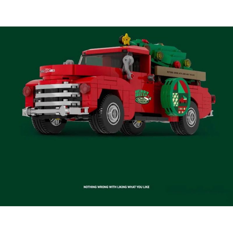Pinbo PB8849 Merry Christmas Xếp hình lắp ráp ghép mô hình Xe bán tải Giáng sinh
