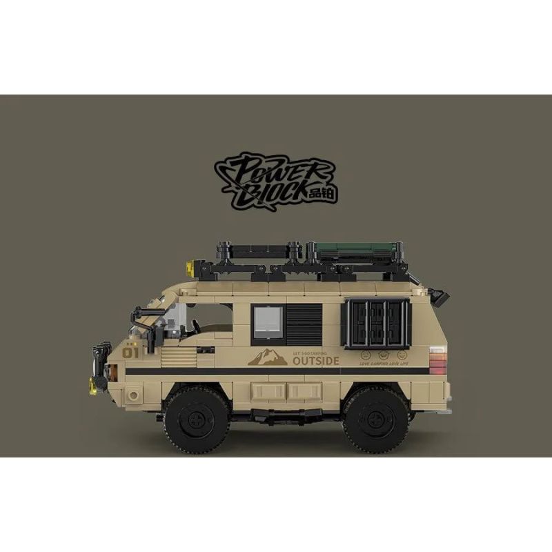 Pinbo PB8823 Summer Time 2 Xếp hình lắp ráp ghép mô hình Camper Delica L300 mùa hè