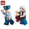 Enlighten 1907 Qman 1907 non  PHỤC KÍCH XE CẢNH SÁT BẰNG BOM BAY bộ đồ chơi xếp lắp ráp ghép mô hình Police POLICE BATTLE FORCE THE STRIKE 186 khối