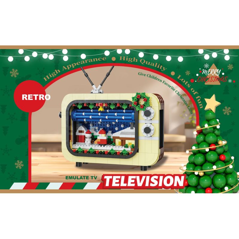 Co-creation 313 Television Xếp hình lắp ráp ghép mô hình Chó máy không người lái