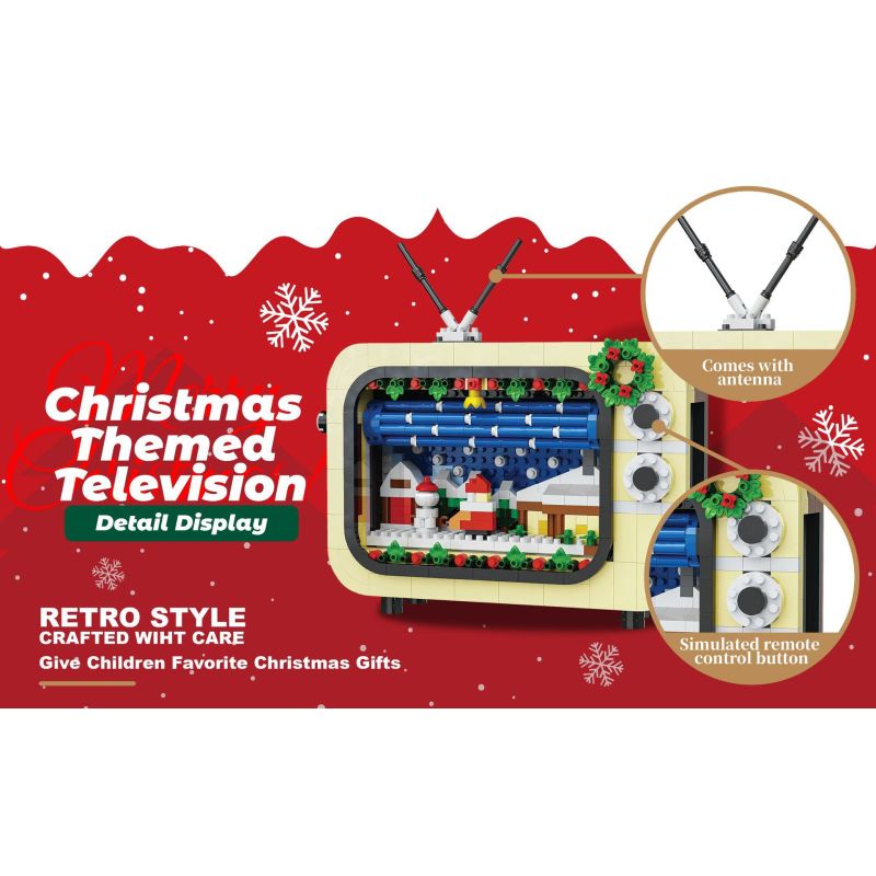 Co-creation 313 Television Xếp hình lắp ráp ghép mô hình Chó máy không người lái