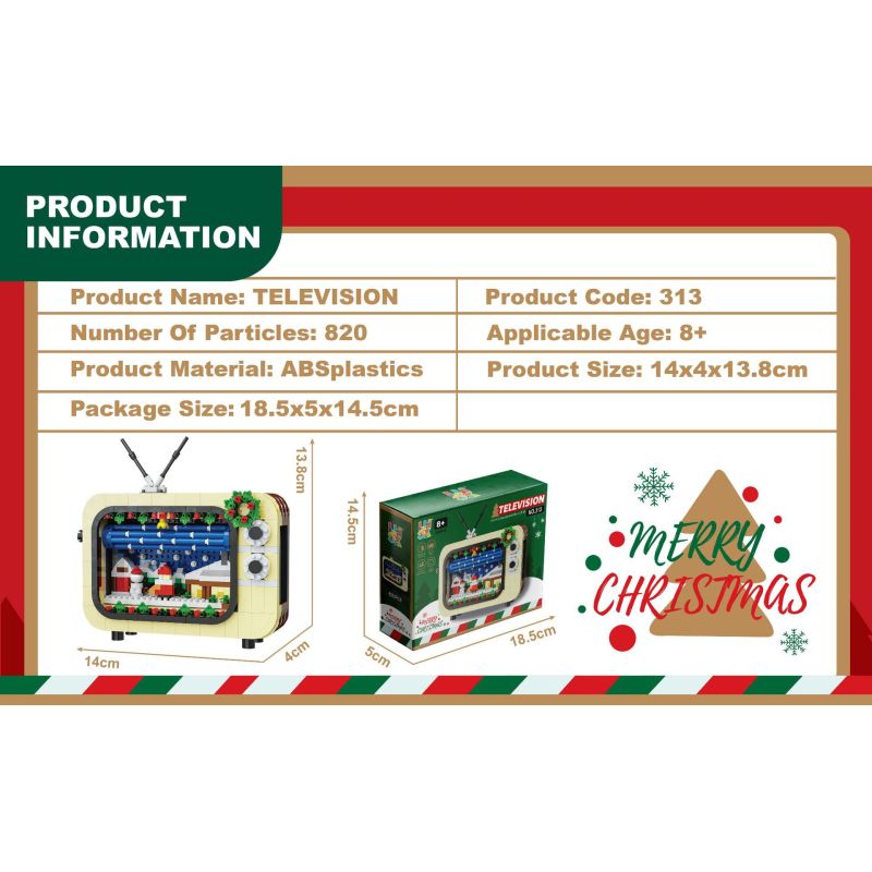 Co-creation 313 Television Xếp hình lắp ráp ghép mô hình Chó máy không người lái