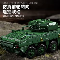12GO 96008 ZBL-19 Infantry Vehicle Xếp hình lắp ráp ghép mô hình Xe chiến đấu bộ binh bánh lốp ZBL-19