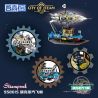 ZHEGAO 958015 Steampunk Xếp hình lắp ráp ghép mô hình Thành phố hơi nước: Phi thuyền cơ học Punk