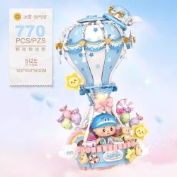LOZ 4112 Hot Air Balloon Xếp hình lắp ráp ghép mô hình Coco: Khinh khí cầu băng và tuyết
