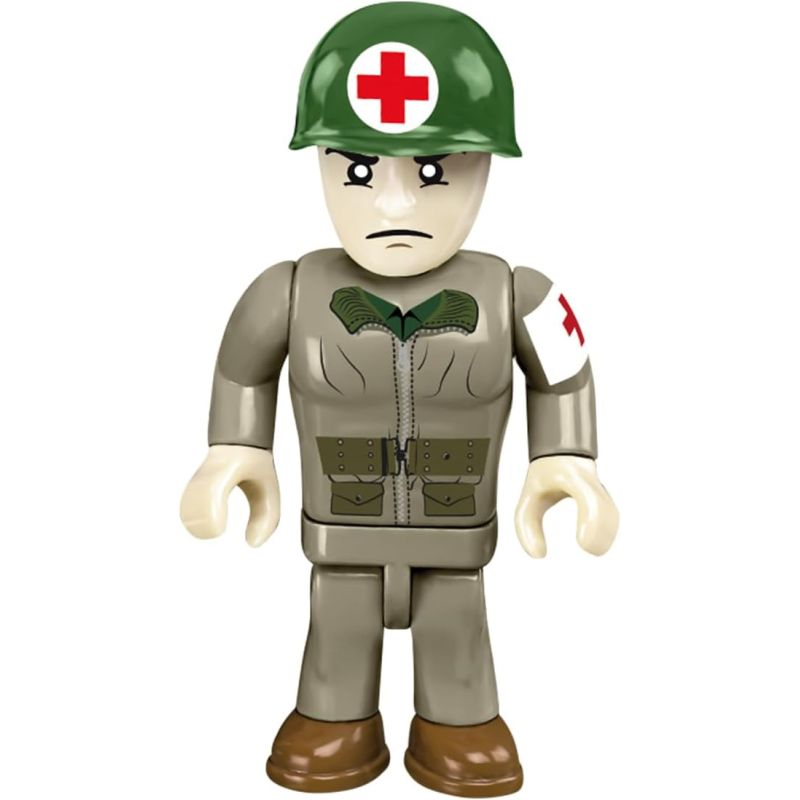 COBI 2295 Medical Willys MB Xếp hình lắp ráp ghép mô hình Xe Jeep quân y của quân đội Mỹ 1:35