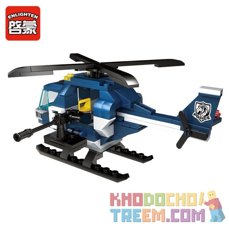 Enlighten 1905 Qman 1905 non  BẮN TỈA TỘI PHẠM BẰNG TRỰC THĂNG bộ đồ chơi xếp lắp ráp ghép mô hình Police POLICE BATTLE FORCE THE SNIPER Cảnh Sát 157 khối