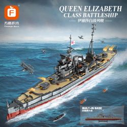 Forange FC4207 Queen Elizabeth Class Battleship Xếp hình lắp ráp ghép mô hình Battleship Elizabeth