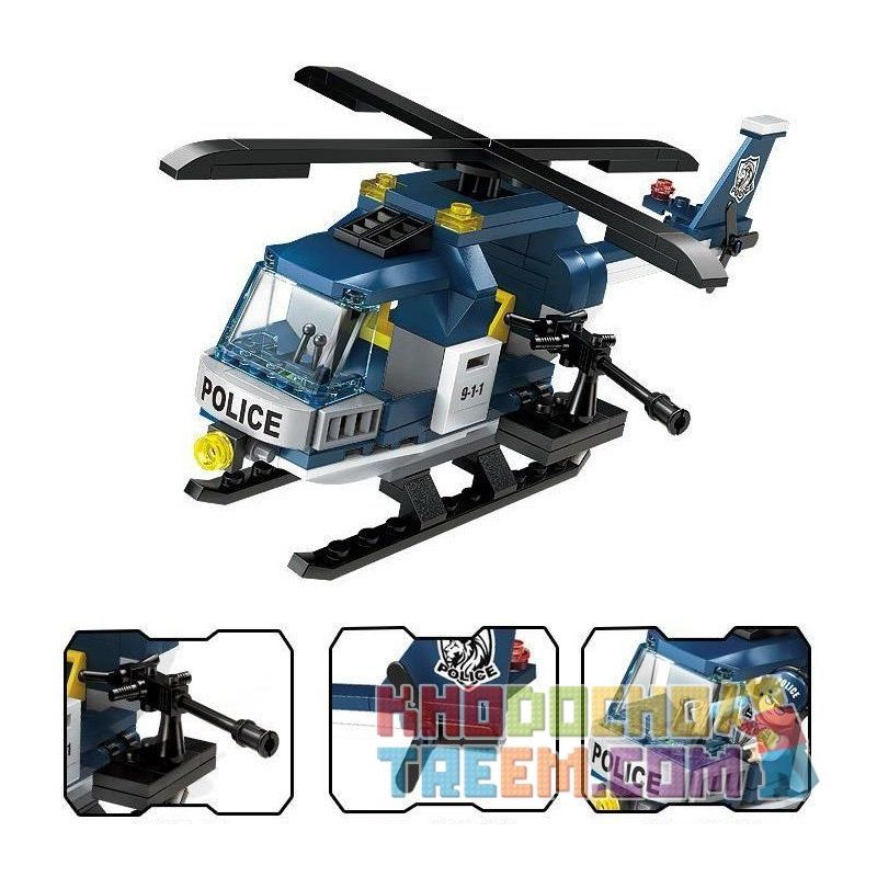 Enlighten 1905 Qman 1905 non  BẮN TỈA TỘI PHẠM BẰNG TRỰC THĂNG bộ đồ chơi xếp lắp ráp ghép mô hình Police POLICE BATTLE FORCE THE SNIPER Cảnh Sát 157 khối