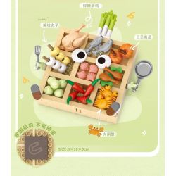 WANGE LIGAO Dr.Luck 8873 Xếp hình lắp ráp ghép mô hình Nhãn dán tủ lạnh thực phẩm