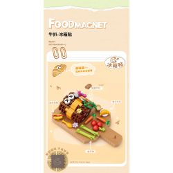 WANGE LIGAO Dr.Luck 8874 Xếp hình lắp ráp ghép mô hình Nhãn dán tủ lạnh thực phẩm: Nhãn dán tủ lạnh bít tết