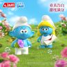 JAKI HK325 Smurf Xếp hình lắp ráp ghép mô hình Hộp nhạc tình yêu smurf