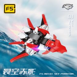F5 F5-A0101 Sky Phantom Xếp hình lắp ráp ghép mô hình Biến đổi bầu trời đầy sao: Bóng đỏ của bầu trời, máy bay chiến đấu, biến đổi trực tiếp