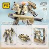 F5 F5-A0104 Xếp hình lắp ráp ghép mô hình Biến đổi bầu trời đầy sao: Xe tăng bảo vệ sa mạc chuyển đổi trực tiếp