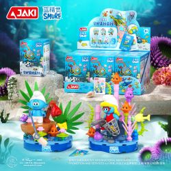 JAKI HK326 Xếp hình lắp ráp ghép mô hình Smurfs bảo vệ vẻ đẹp 7 Phong cách: Happy Consemble, Dancing With Butterfly, quan sát cây xanh, đi lang thang dưới biển, trục vớt hồ, bảo vệ san hô, bảo vệ vẻ đẹp