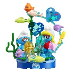 JAKI HK326 Xếp hình lắp ráp ghép mô hình Smurfs bảo vệ vẻ đẹp 7 Phong cách: Happy Consemble, Dancing With Butterfly, quan sát cây xanh, đi lang thang dưới biển, trục vớt hồ, bảo vệ san hô, bảo vệ vẻ đẹp
