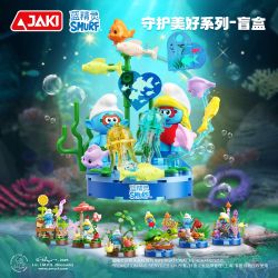 JAKI HK326 Xếp hình lắp ráp ghép mô hình Smurfs bảo vệ vẻ đẹp 7 Phong cách: Happy Consemble, Dancing With Butterfly, quan sát cây xanh, đi lang thang dưới biển, trục vớt hồ, bảo vệ san hô, bảo vệ vẻ đẹp
