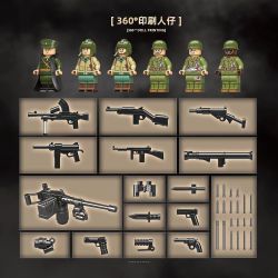 QUANGUAN 100304 T26E4 Super Pershing Pilot #1 Xếp hình lắp ráp ghép mô hình Xe thử nghiệm số 1