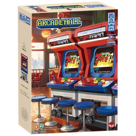 ZHEGAO 662052 Arcadehall Xếp hình lắp ráp ghép mô hình Máy arcade retro