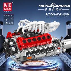 MouldKing 10210 V12 Naturally Aspirated Engine Xếp hình lắp ráp ghép mô hình Động cơ tự chữa V12