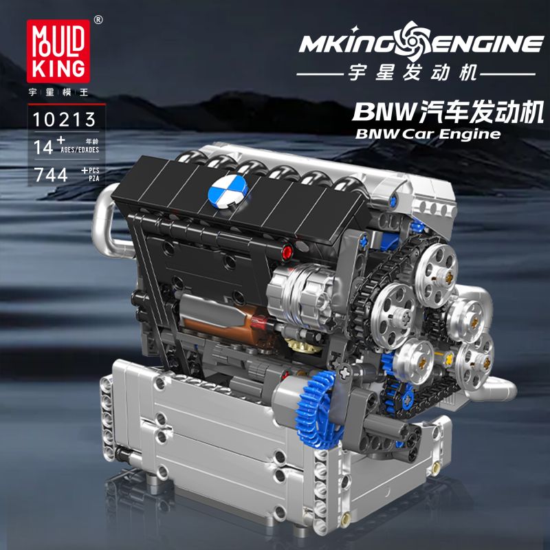 MouldKing 10213 BNW Car Engine Xếp hình lắp ráp ghép mô hình Động cơ ô tô BNW