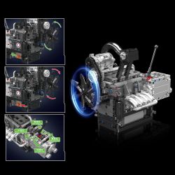 MouldKing 10212 Rotary Engine Xếp hình lắp ráp ghép mô hình Động cơ cánh quạt