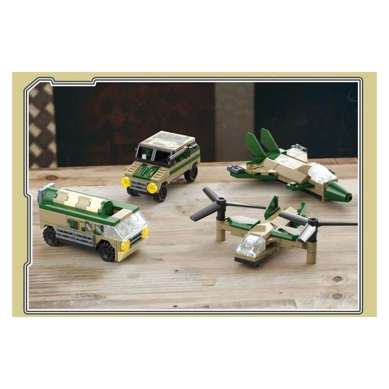 GUDI 40407 Xếp hình lắp ráp ghép mô hình Type 99 Buổi chiến đấu chính tám trong một