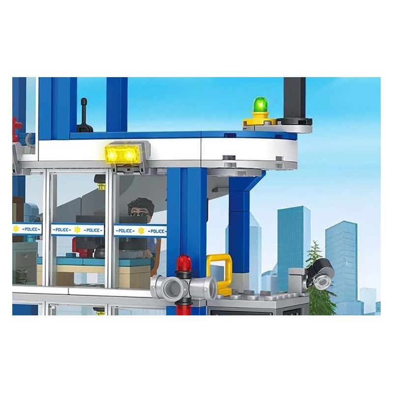 Forange FC3339 Xếp hình lắp ráp ghép mô hình Tòa nhà cảnh sát