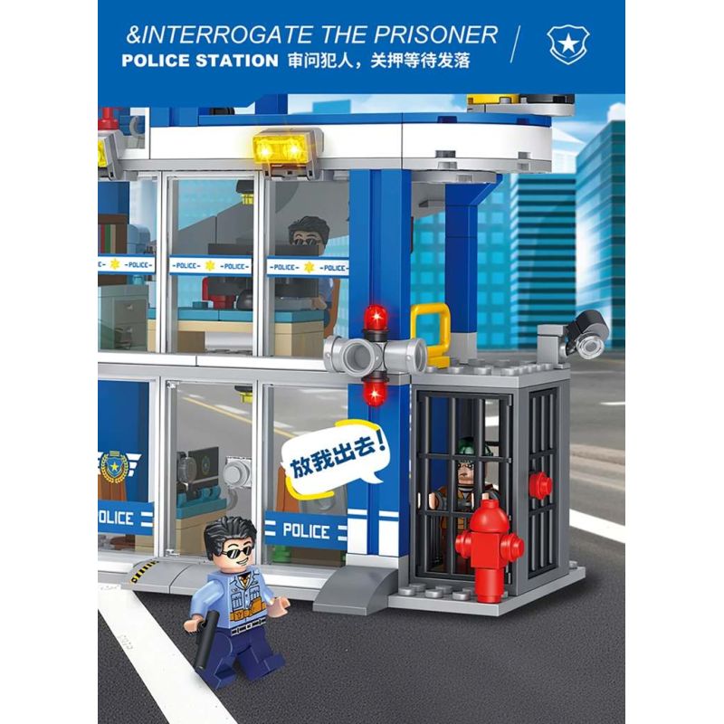 Forange FC3339 Xếp hình lắp ráp ghép mô hình Tòa nhà cảnh sát