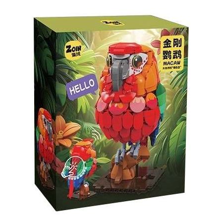 Zoin GK107 Macaw Xếp hình lắp ráp ghép mô hình Sáng tạo không giới hạn: Một Macaw có thể học nói để nói