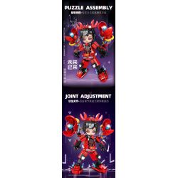 minGDi LEIBAO 8829 Zodiac Sign Xếp hình lắp ráp ghép mô hình Mười hai cung hoàng đạo của thế hệ sáng tạo: ung thư