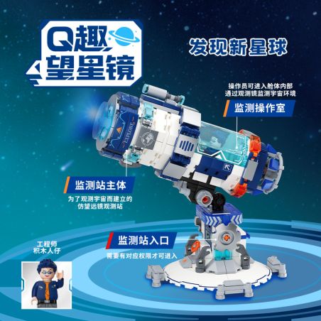 Wekki 506513 Xếp hình lắp ráp ghép mô hình Bảo tàng Khoa học và Công nghệ QQ: QQ Star Glass