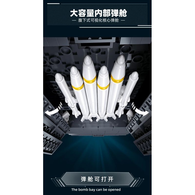 Sluban M38-B1587 J-50S Xếp hình lắp ráp ghép mô hình Khu vực chơi mô hình: Máy bay chiến đấu tàng hình thế hệ thứ sáu của J-50s 1:44