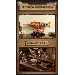 Pantasy 85029 Steampunk The Nautilus Xếp hình lắp ráp ghép mô hình Steampunk: Nautilus