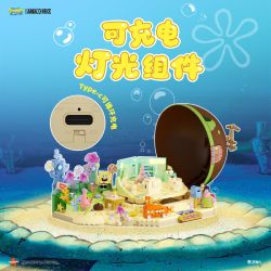 AREA-X AB0089 Xếp hình lắp ráp ghép mô hình SpongeBob: Nhà đá của Patrick