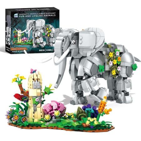 Mentojoy 8815 Fantastic Animal Elephant Xếp hình lắp ráp ghép mô hình Động vật tuyệt vời voi