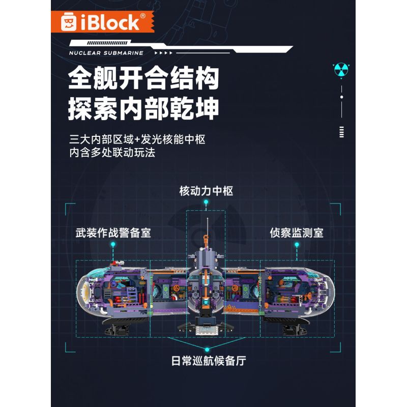 IBLOCK IB1202 1202 LINH HỒN QUỐC GIA TĂNG CỦA VŨ KHÍ HẠNG NẶNG TÀU NGẦM CHẠY BẰNG NĂNG LƯỢNG HẠT NHÂN bộ đồ chơi xếp lắp ráp ghép mô hình Military Army NUCLEAR SUBMARINE Quân Sự Bộ Đội