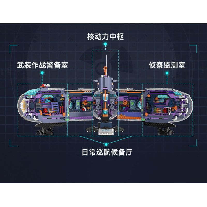 IBLOCK IB1202 1202 LINH HỒN QUỐC GIA TĂNG CỦA VŨ KHÍ HẠNG NẶNG TÀU NGẦM CHẠY BẰNG NĂNG LƯỢNG HẠT NHÂN bộ đồ chơi xếp lắp ráp ghép mô hình Military Army NUCLEAR SUBMARINE Quân Sự Bộ Đội